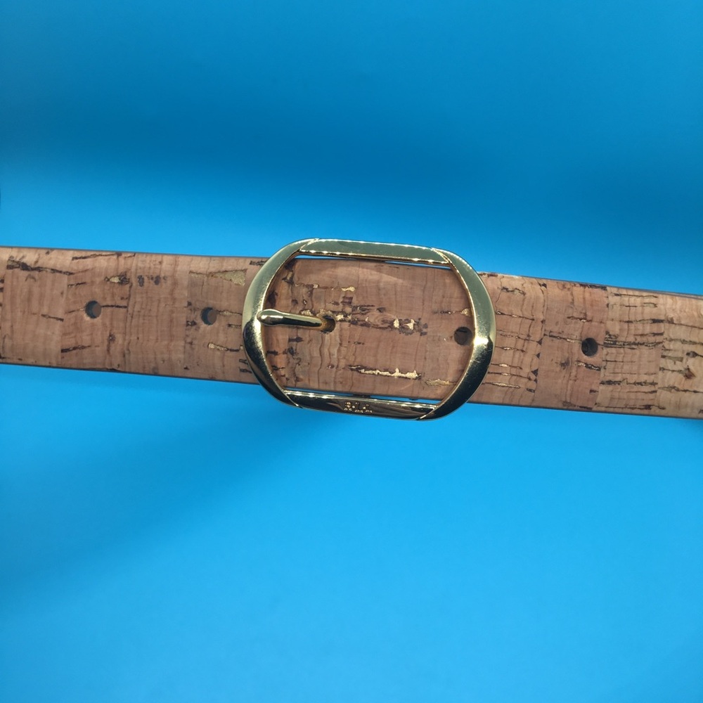 Cork Belt with Gold Buckle